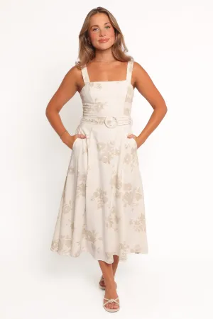 Liora Midi Dress - Antique White