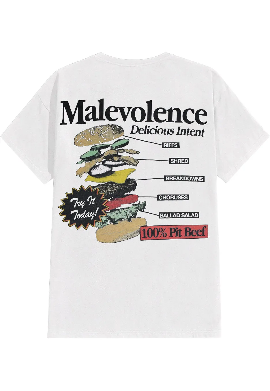 Malevolence - Pit Beef White - T-Shirt