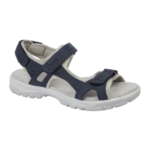 Mandy Nubuck Leather Walking Sandals - Navy