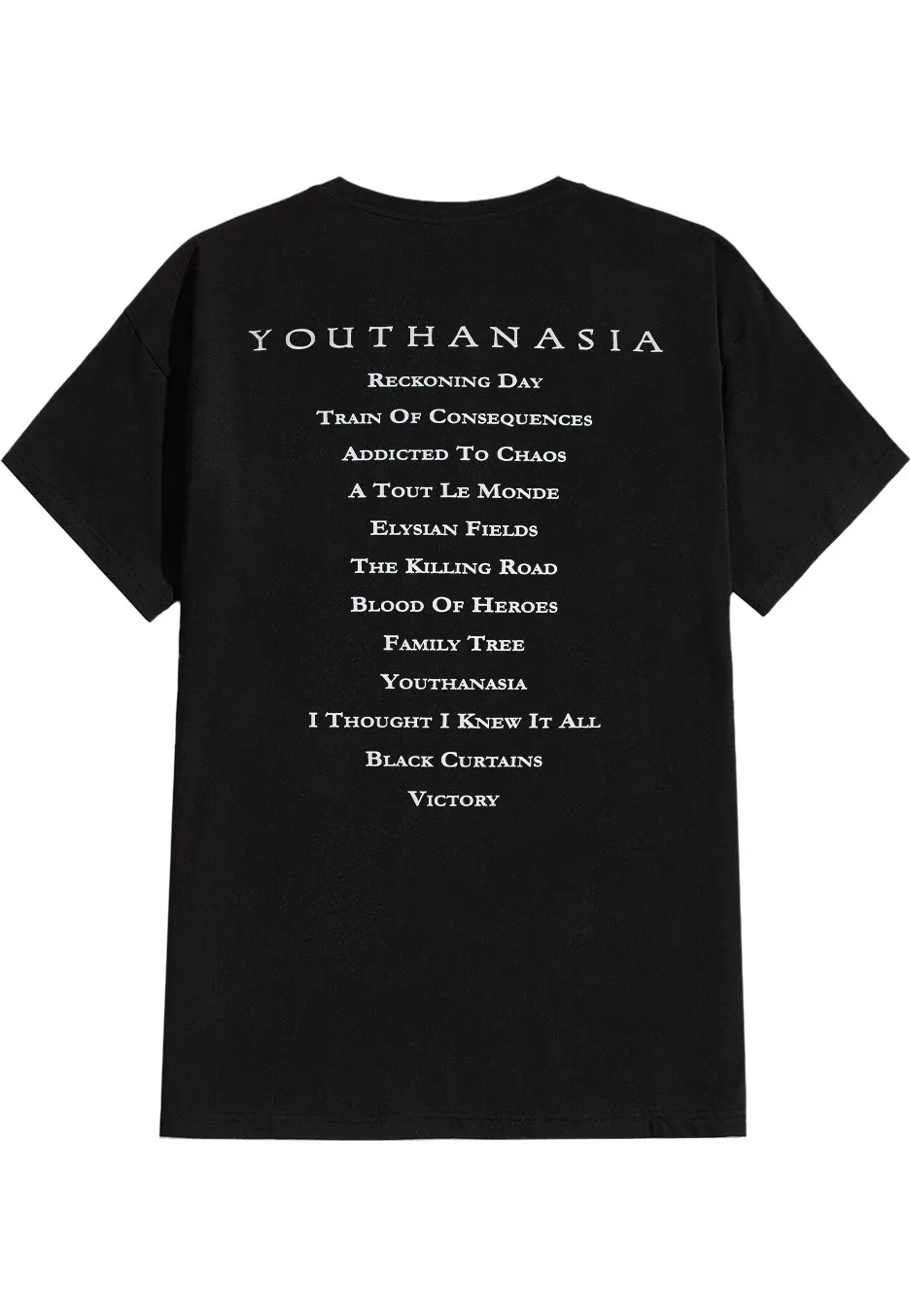 Megadeth - Youthanasia Tracklist - T-Shirt