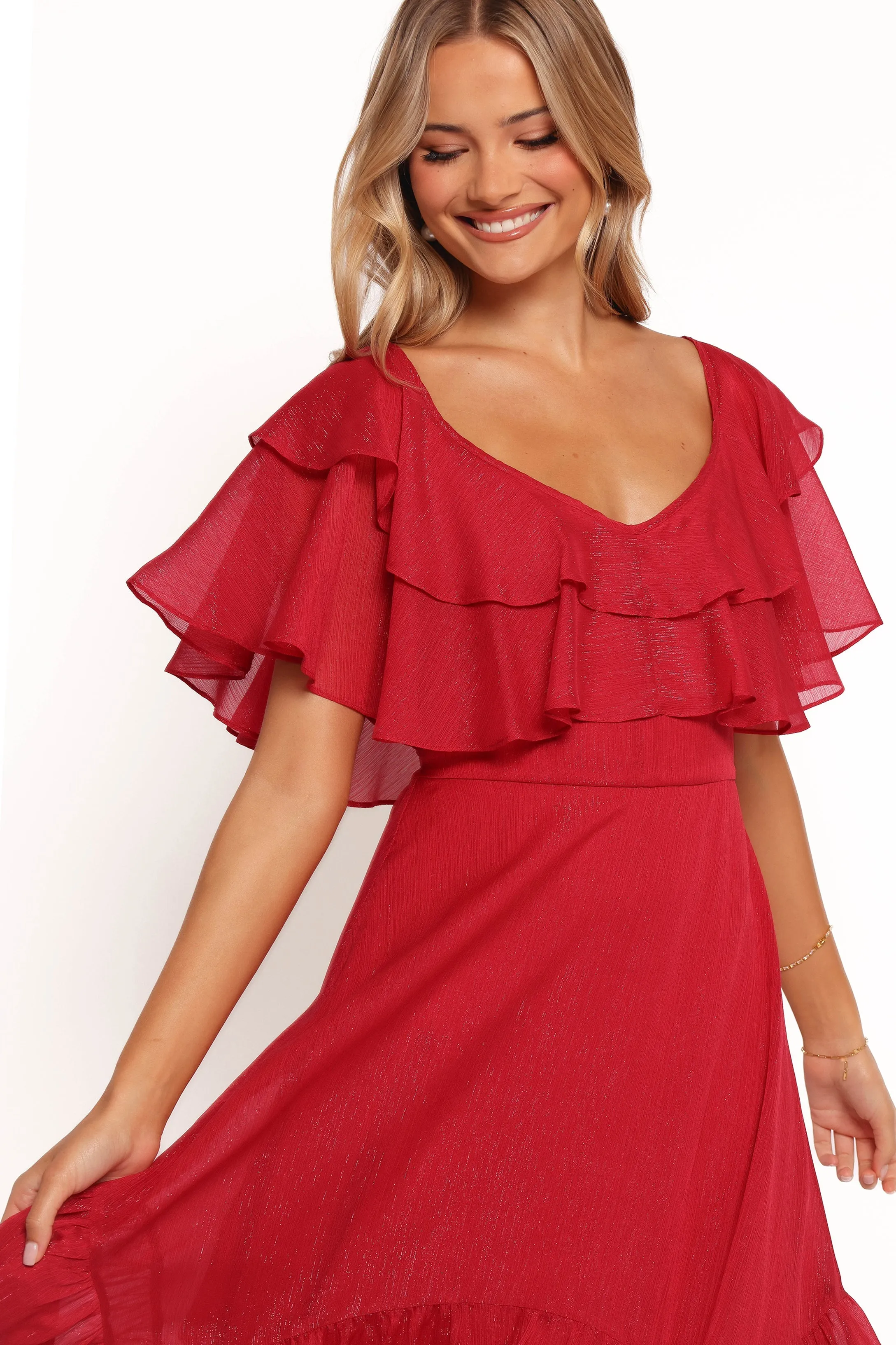 Merida Midi Dress - Red