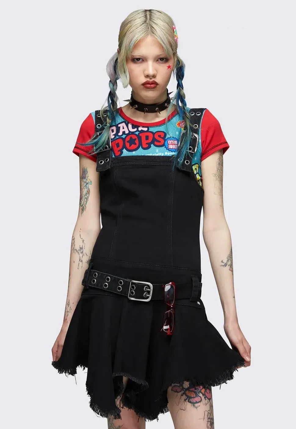 Minga London - Claire Black Denim - Dress