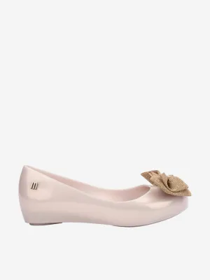 Mini Melissa Girls Ultragirl Sweet XII Ballerinas in Ivory