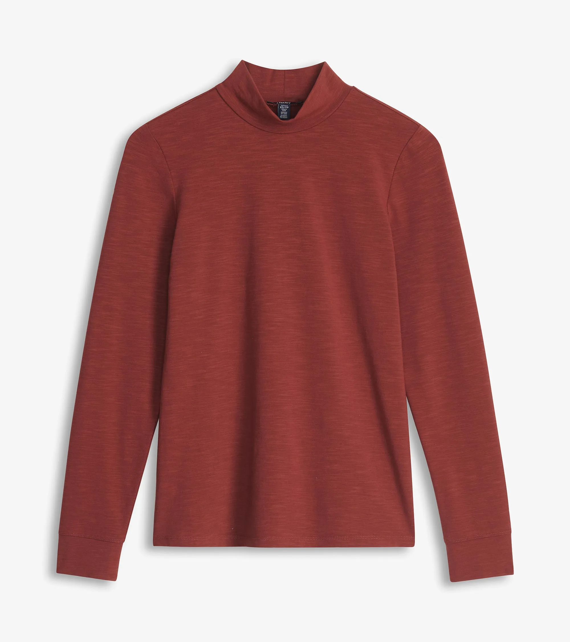 Mock Neck Top - Russet Brown -Hatley