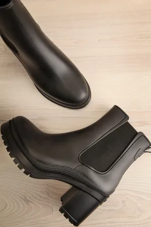 Nashae | Black Heeled Ankle Boots