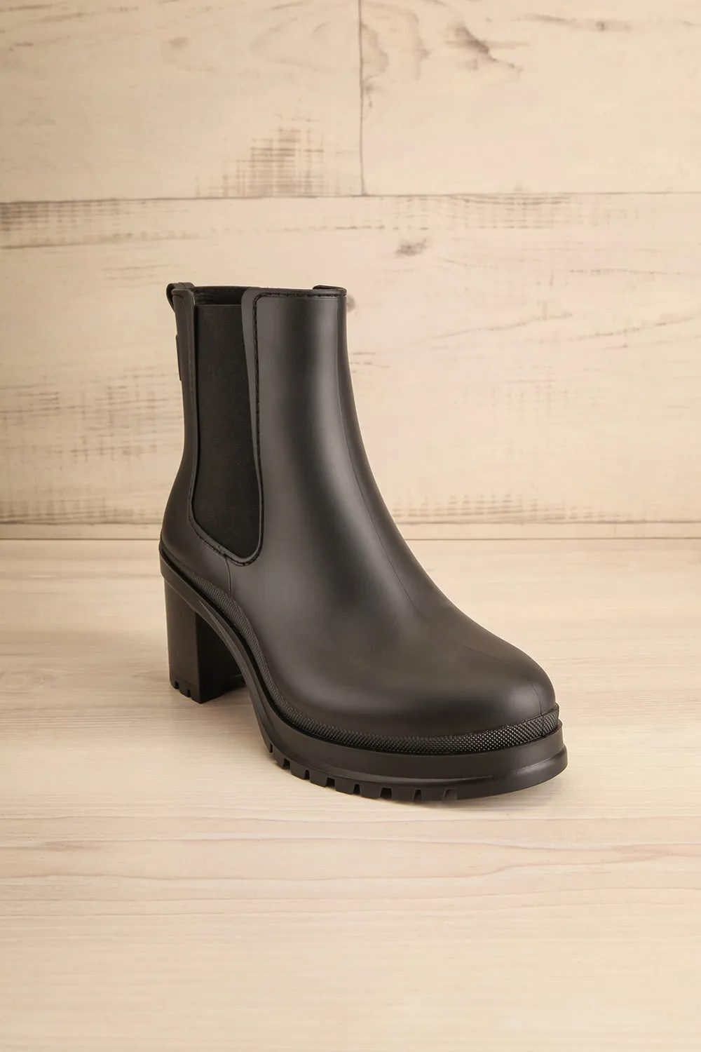 Nashae | Black Heeled Ankle Boots
