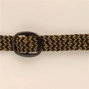 Nocona Unisex Tan Black & Chocolate Web Belt