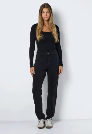 Noisy May - Daisy Mom Fit Black Denim - Jeans