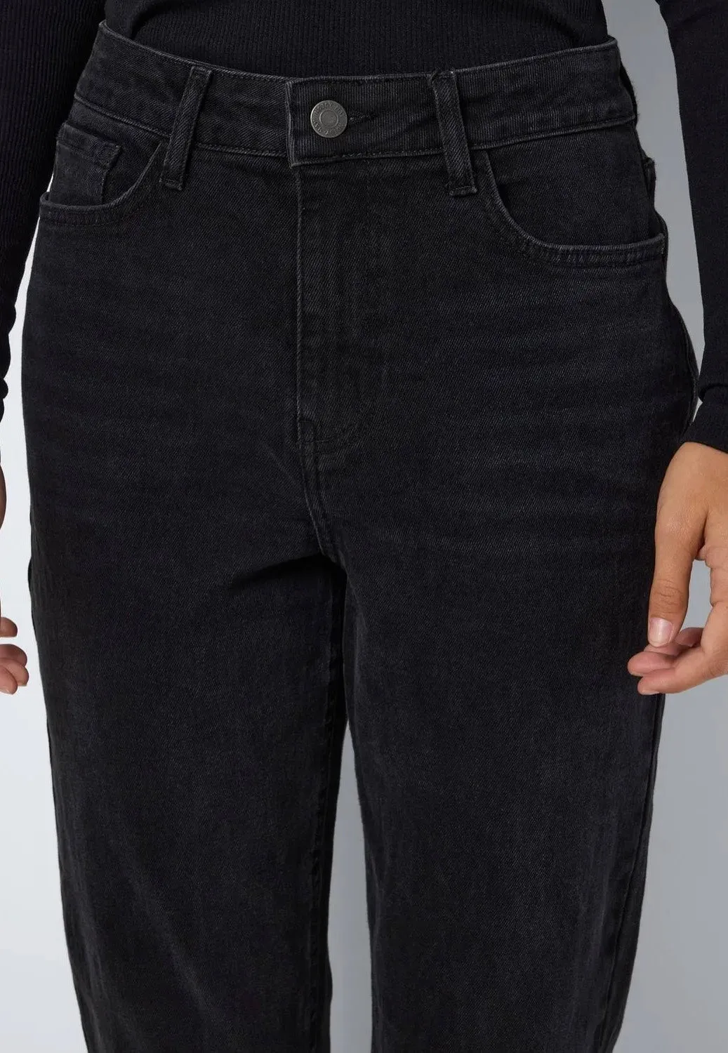 Noisy May - Daisy Mom Fit Black Denim - Jeans