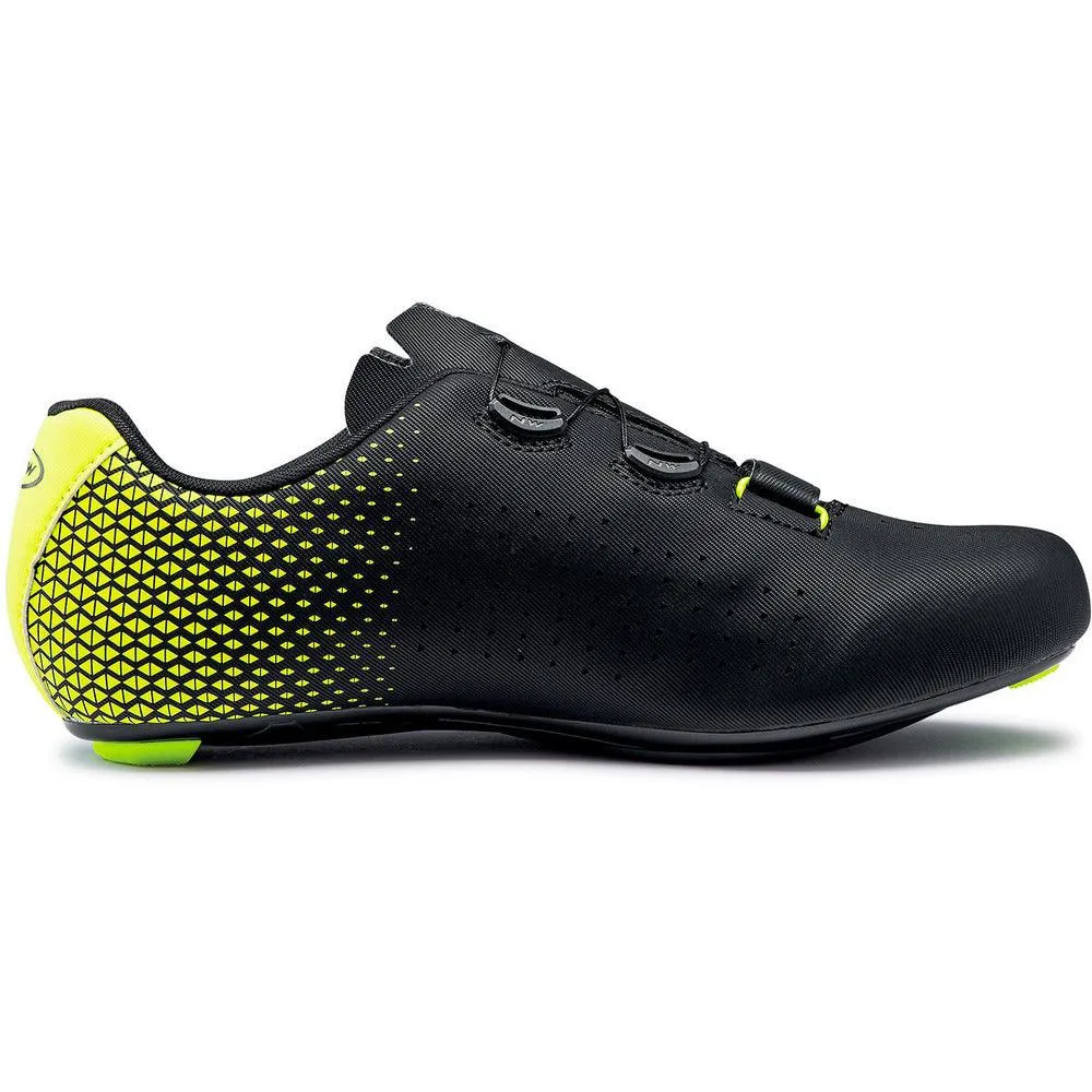 Northwave Core Plus 2 Road Cycling Shoes (Black/Yellow Fluo)