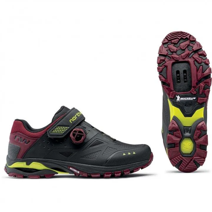 Northwave Spider Plus 3 MTB Cycling Shoes (Black/Plum)