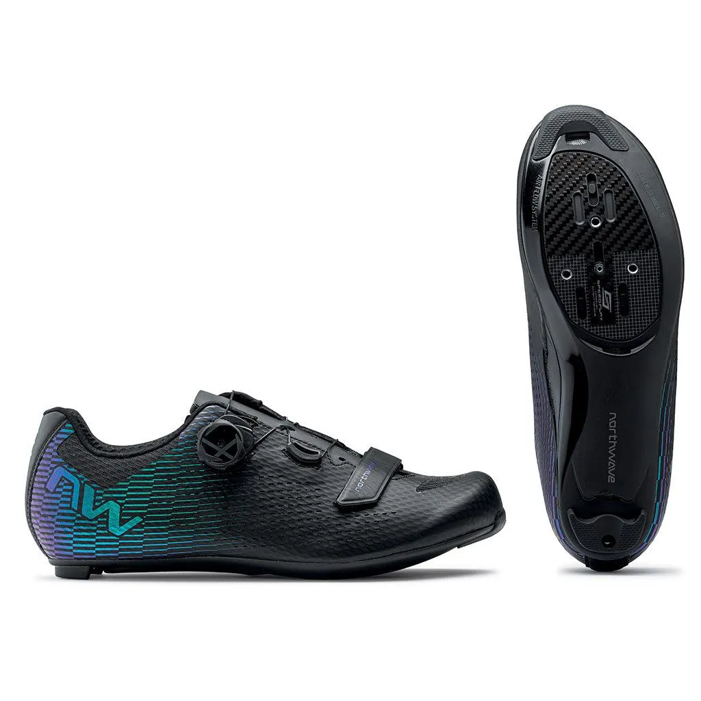 Northwave  Storm Carbon 2 Road Cycling Shoes (Black/Iridescen)