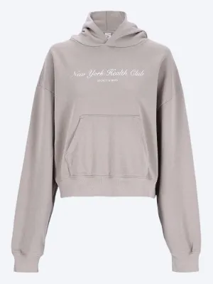 Ny health club cropped hoodie
