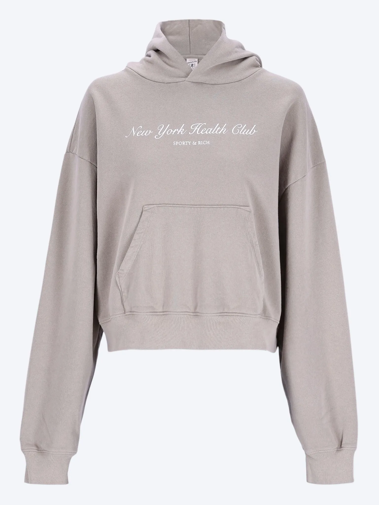 Ny health club cropped hoodie