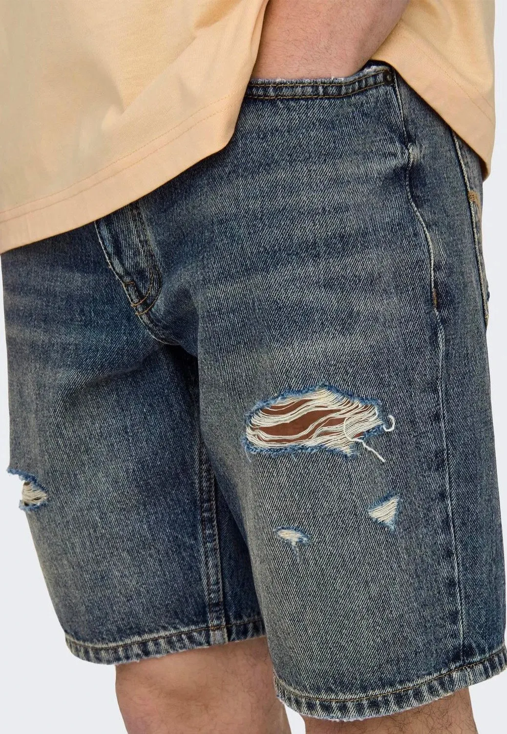 Only & Sons - Edge Ram Dark Blue Denim - Shorts