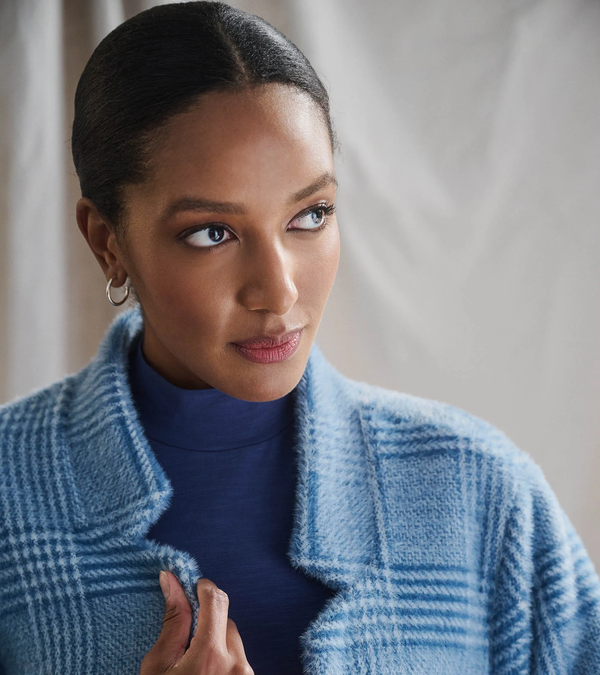 Open Front Jacket - Blue Check -Hatley