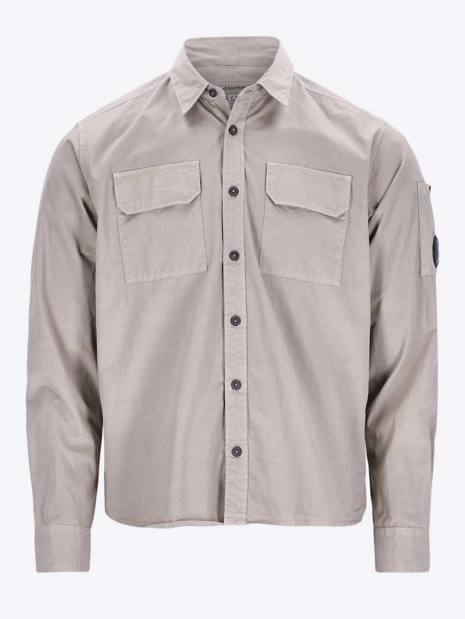 Organic gabardine lens shirt