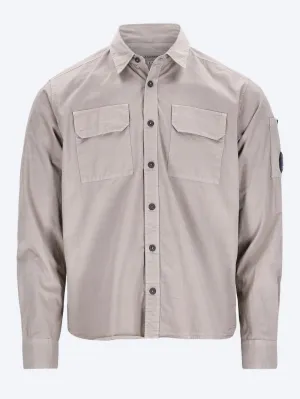 Organic gabardine lens shirt