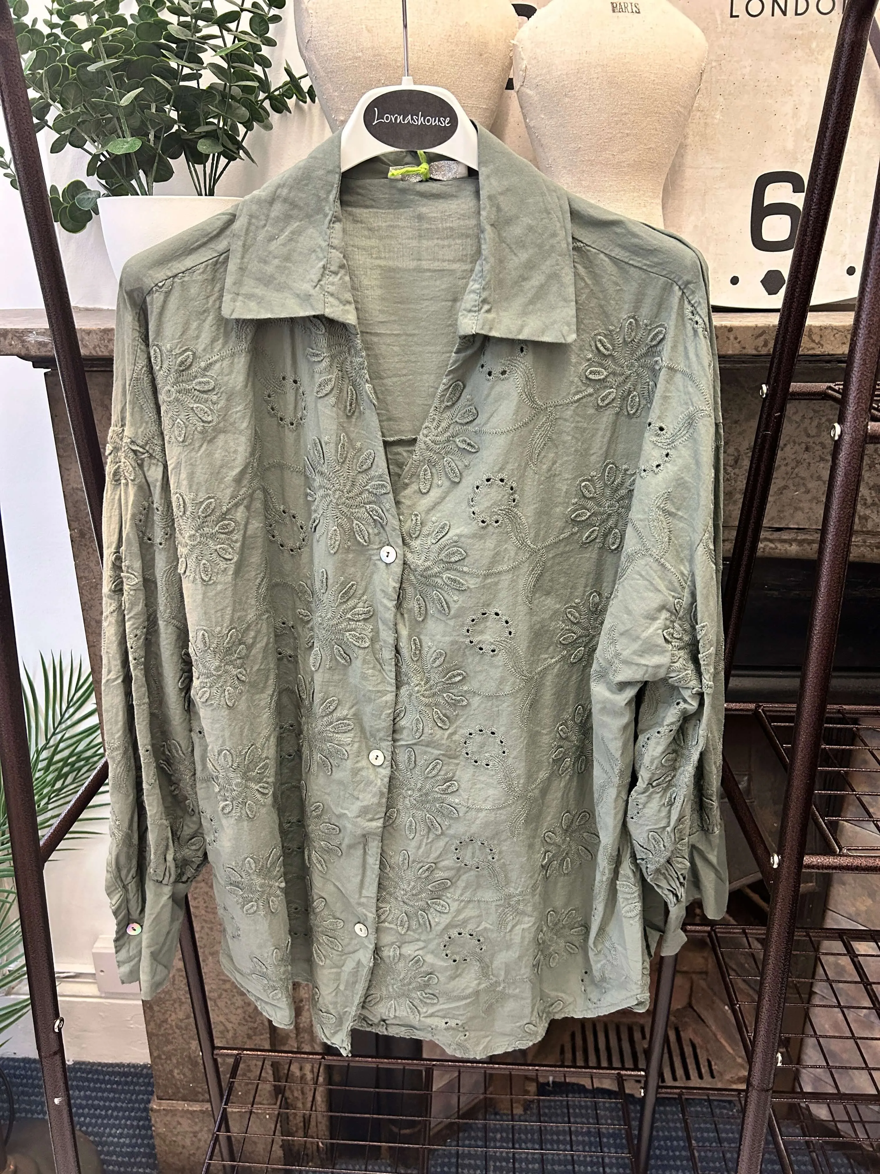 Patricia Embroidered Cotton Shirt