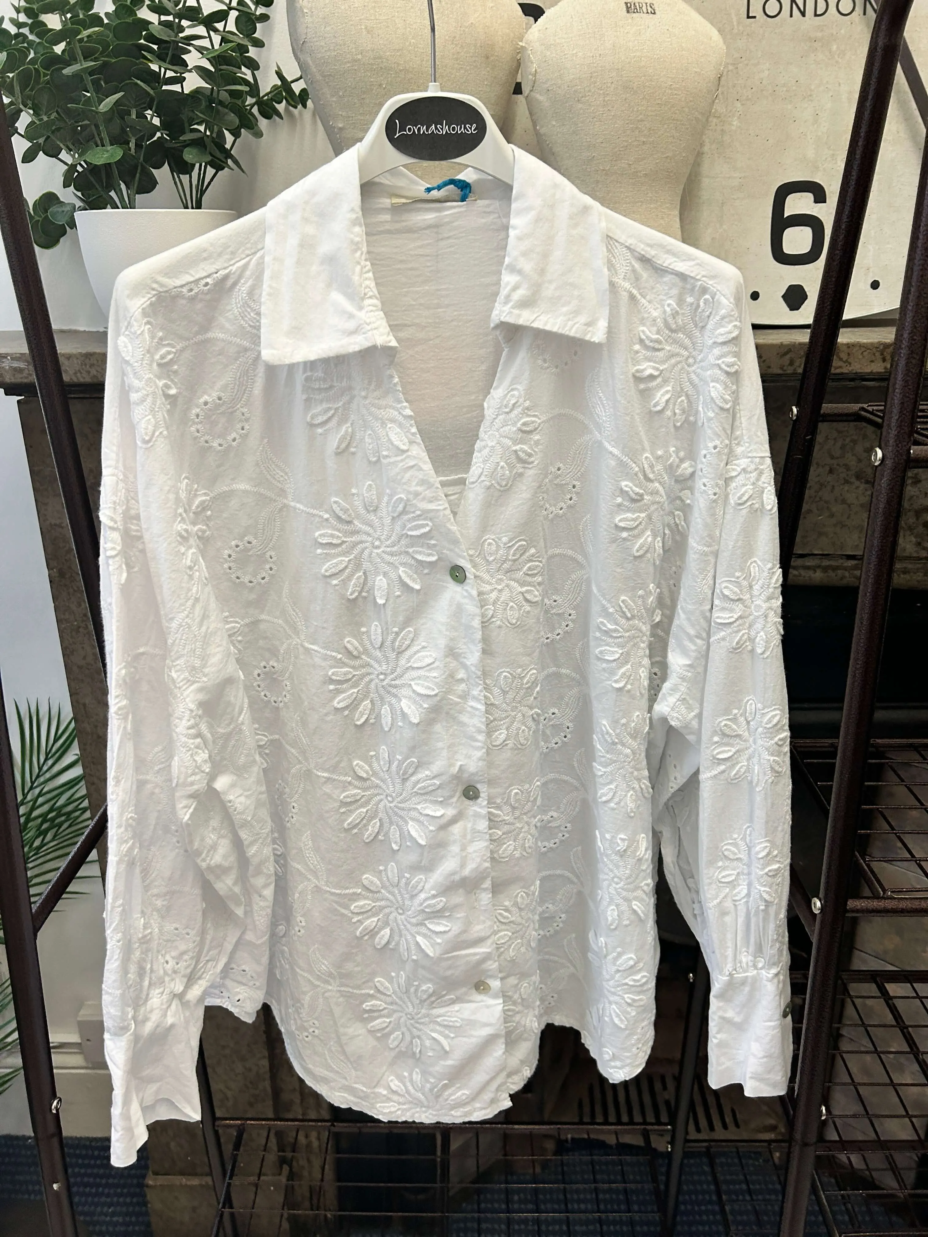Patricia Embroidered Cotton Shirt