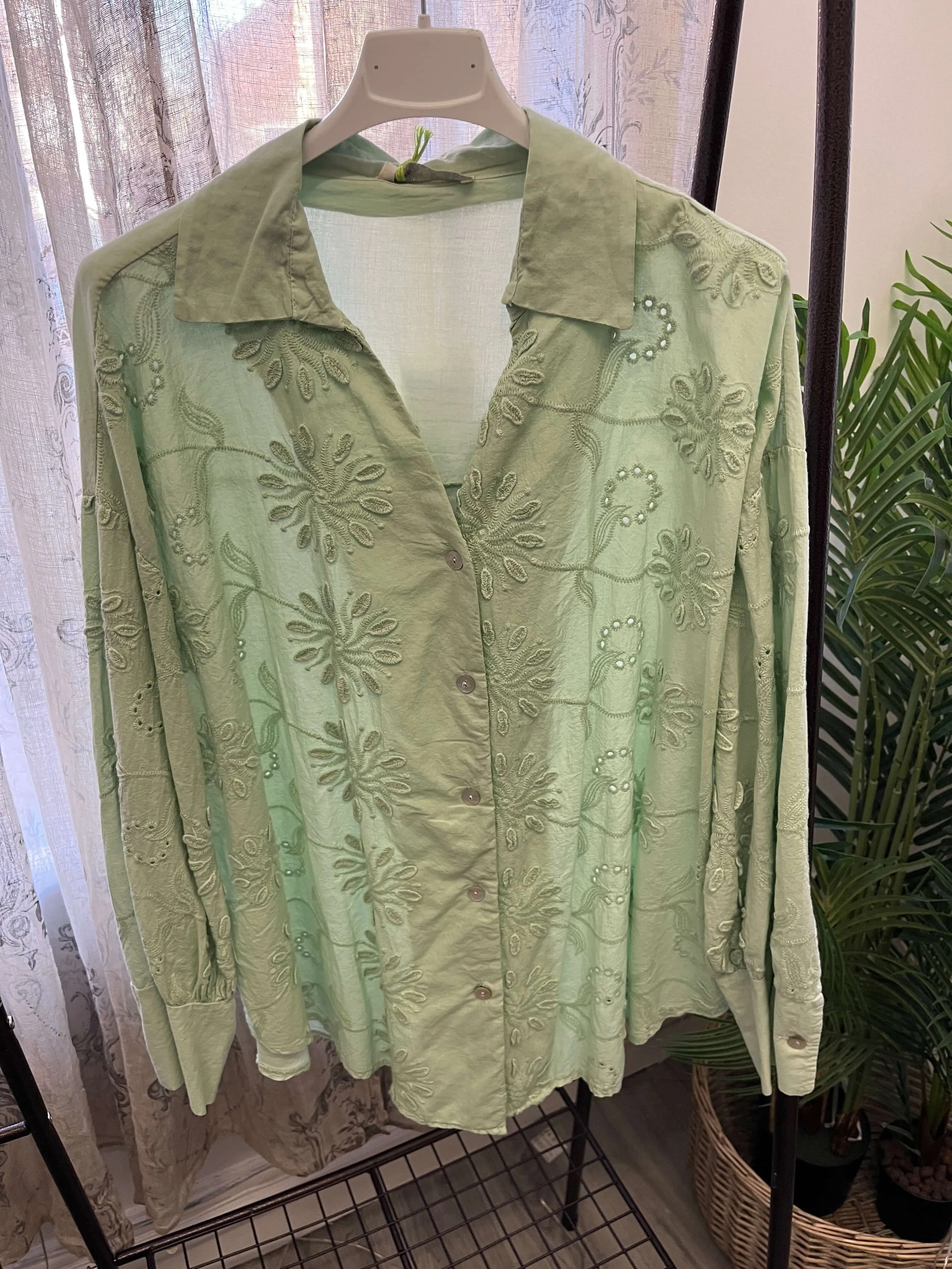 Patricia Embroidered Cotton Shirt