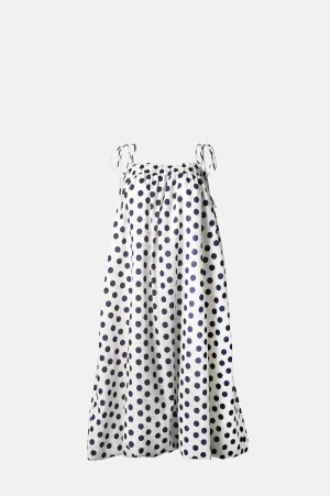 Paulina Polka Dot Bubble Coverup Dress White