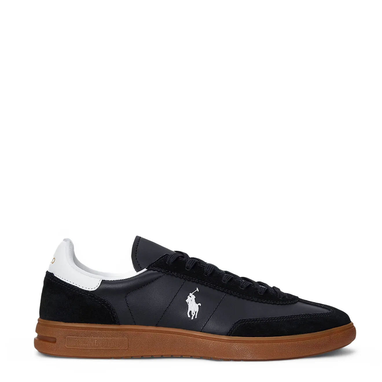 Polo Ralph Lauren Bedford Leather-Suede Trainer Black / White