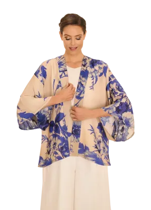 Powder Design Kimono Jacket - China Blue Blooms
