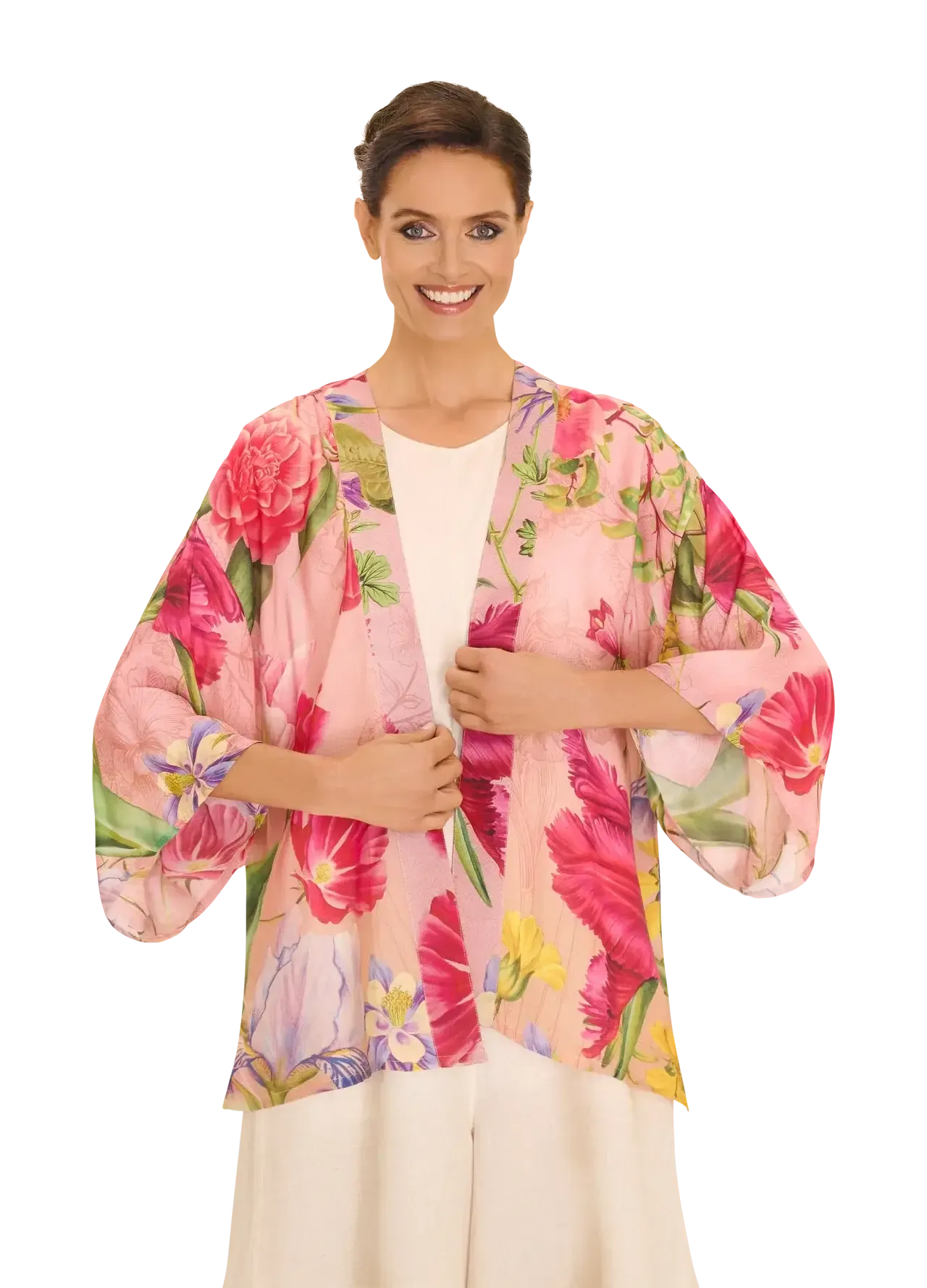 Powder Design Kimono Jacket - Floral Study - Petal