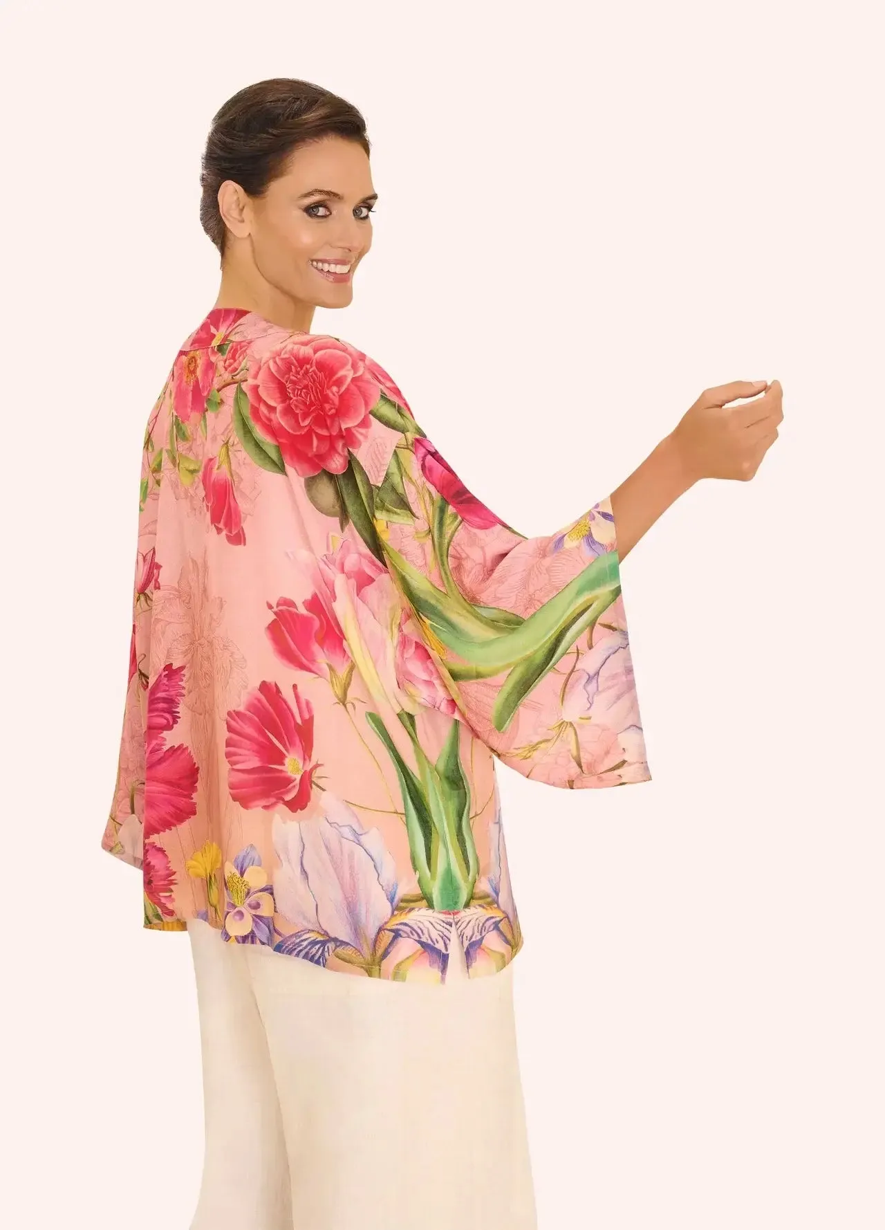 Powder Design Kimono Jacket - Floral Study - Petal
