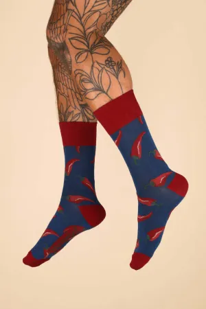 Powder Design Men's Chillies Socks - Blue