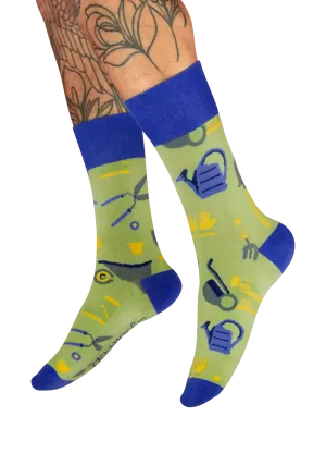 Powder Design Men's Socks - Greenfingers in Sage