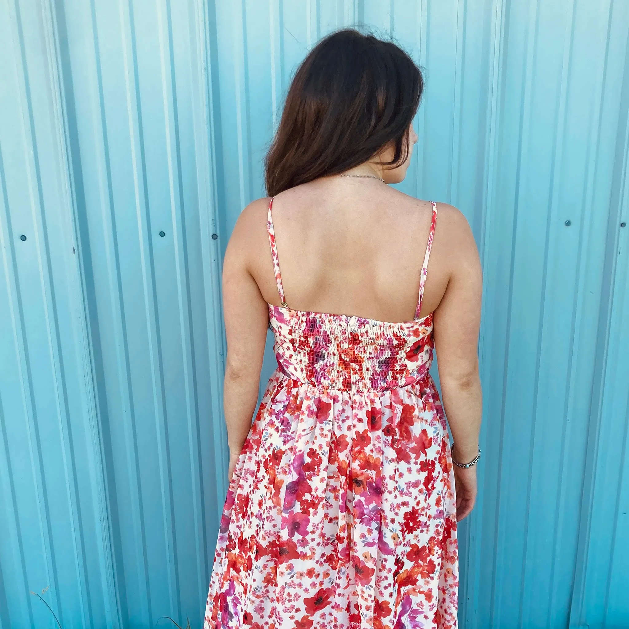 Pretty Follies Women's Red Floral Sleeveless Dress