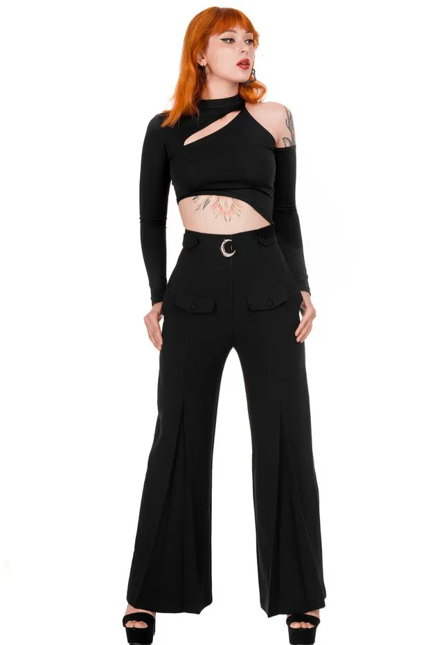 Restyle - Asymmetric Crop Black - Top