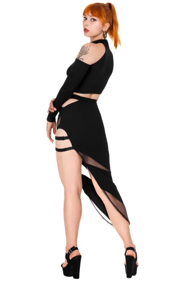 Restyle - Asymmetric Crop Black - Top