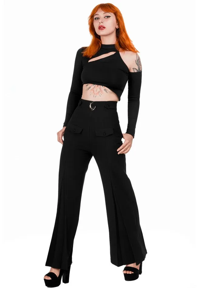 Restyle - Asymmetric Crop Black - Top