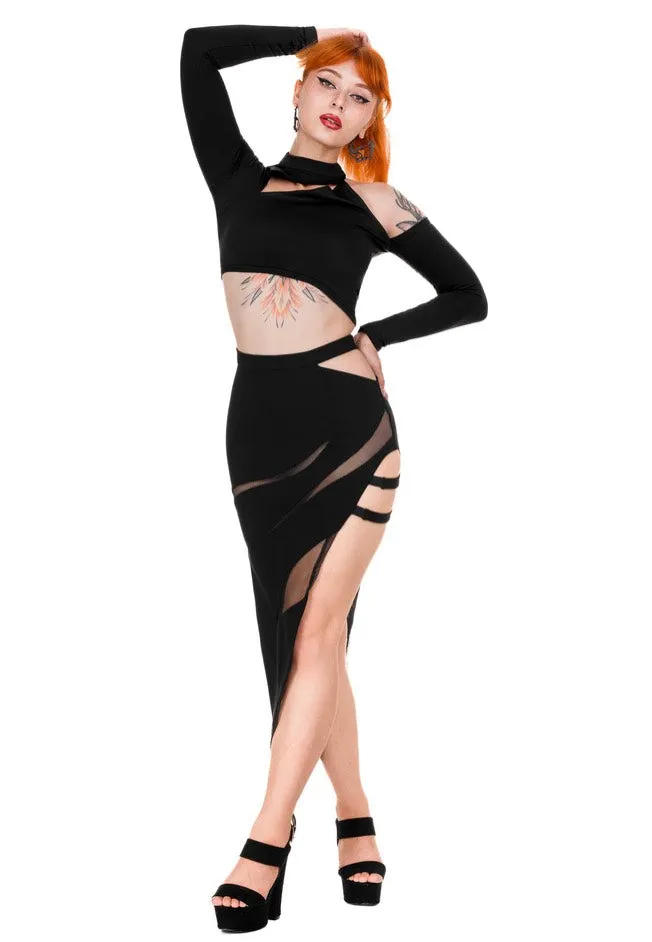 Restyle - Asymmetric Crop Black - Top