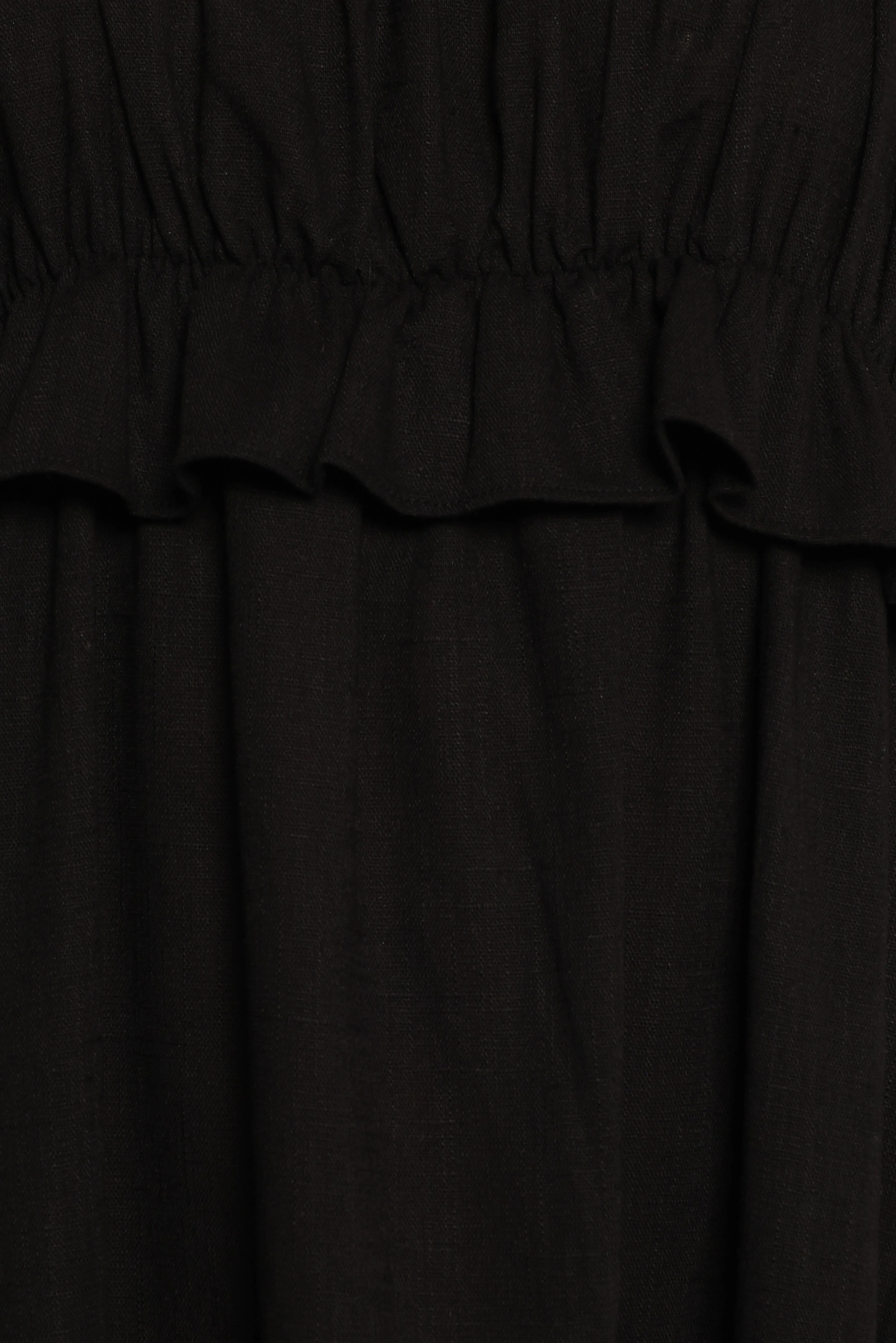 Ross Frill Strap Maxi Dress - Black