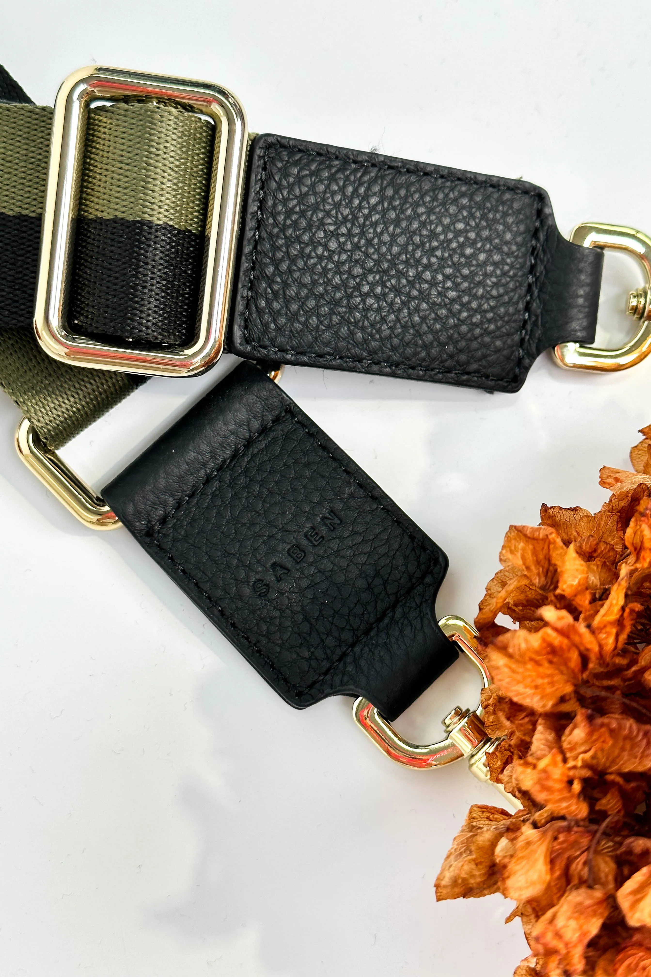 Saben Feature Strap Webbing Khaki Black Strap