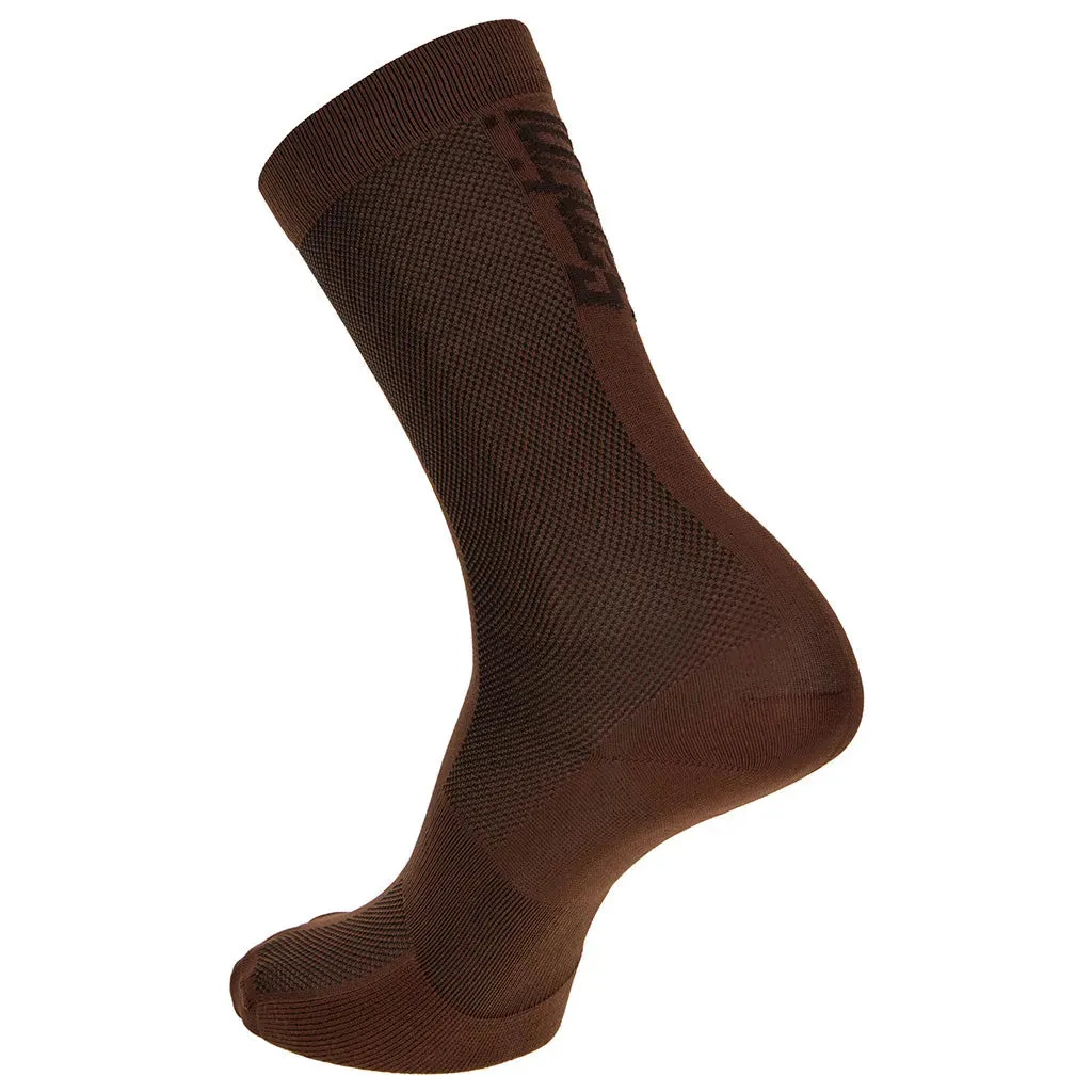 Santini Puro Unisex Cycling Socks (Brown)