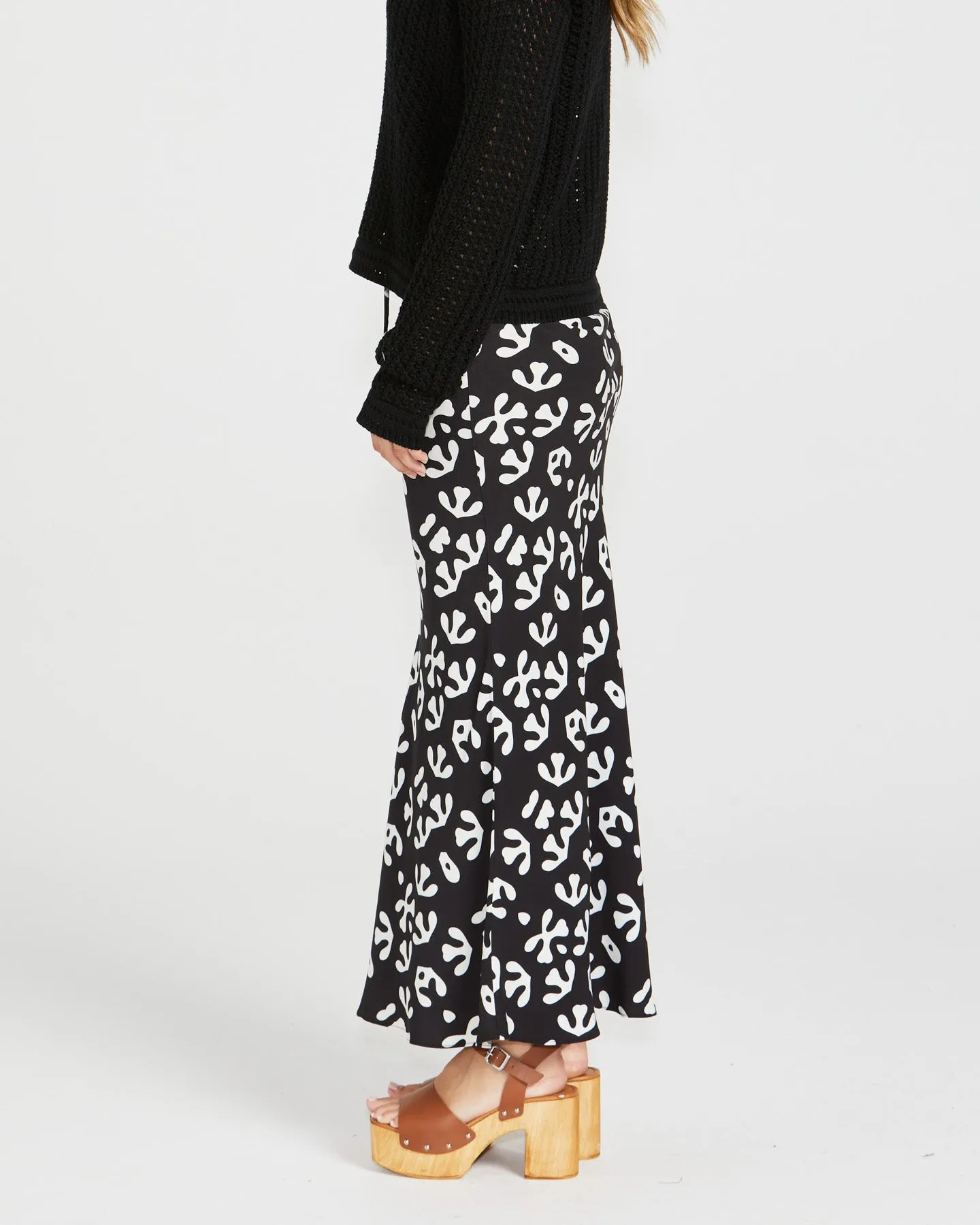 Sass Viola Bias Cut Skirt Abstract