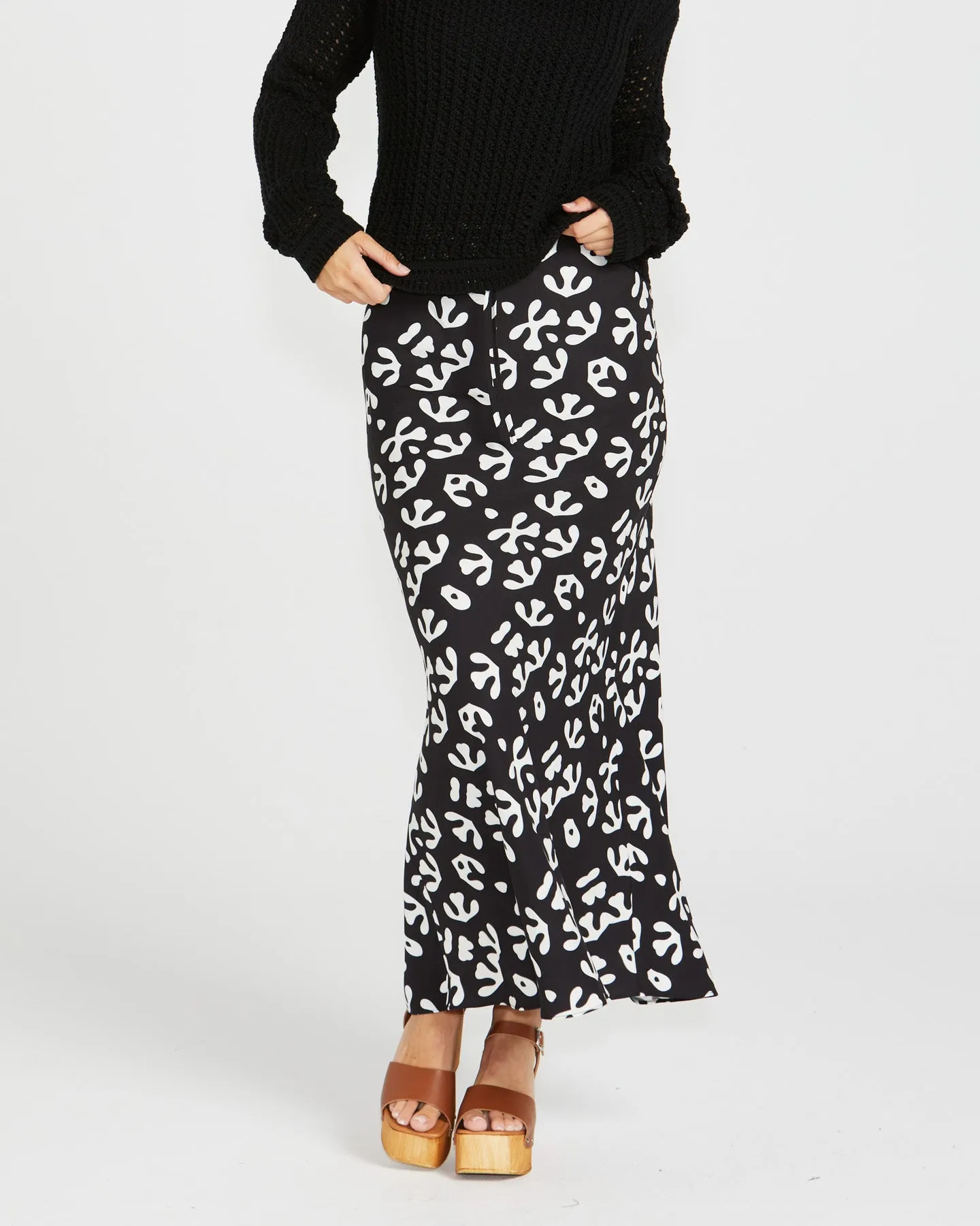 Sass Viola Bias Cut Skirt Abstract