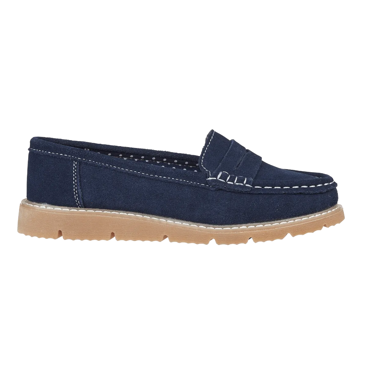 Shore Real Leather Suede Loafer - Navy