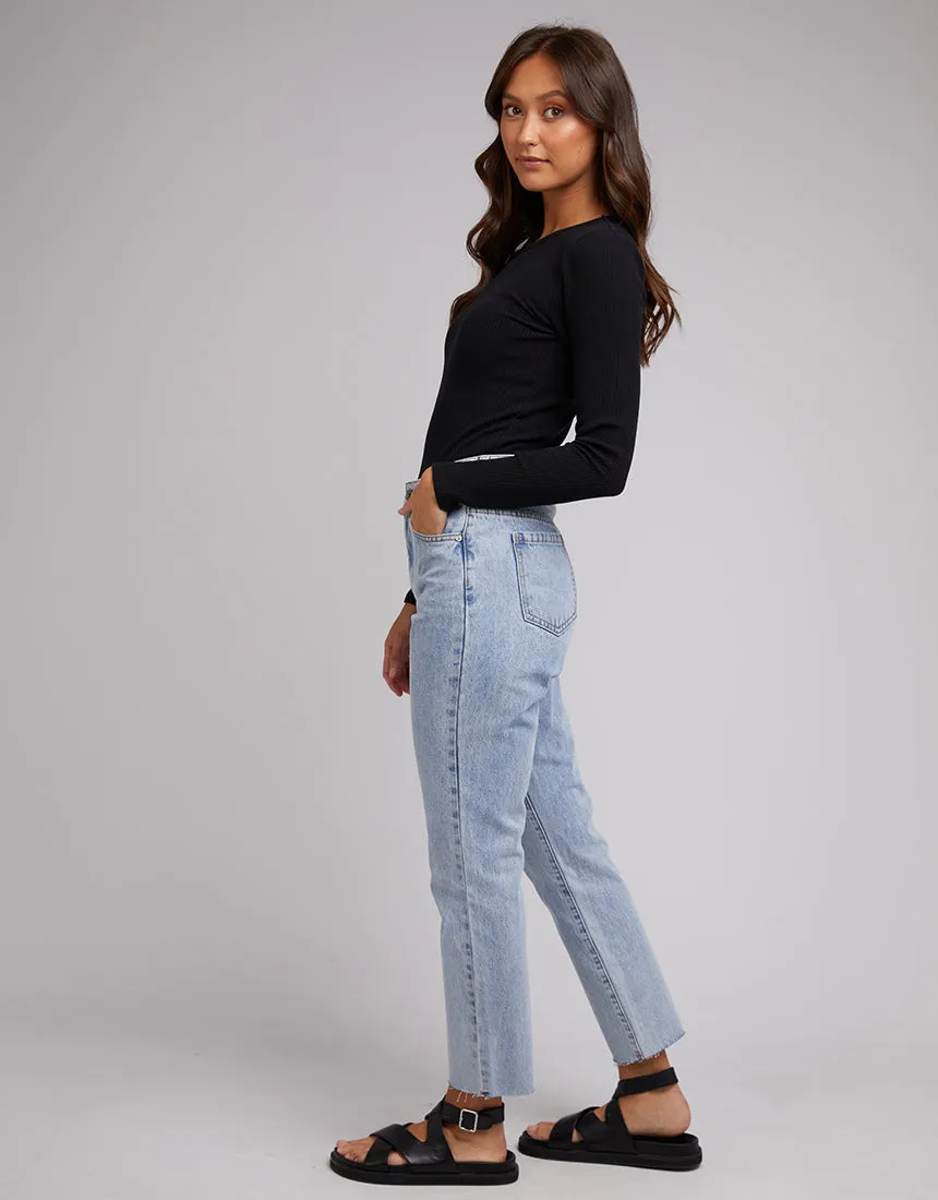 Silent Theory Rib Long Sleeve Black