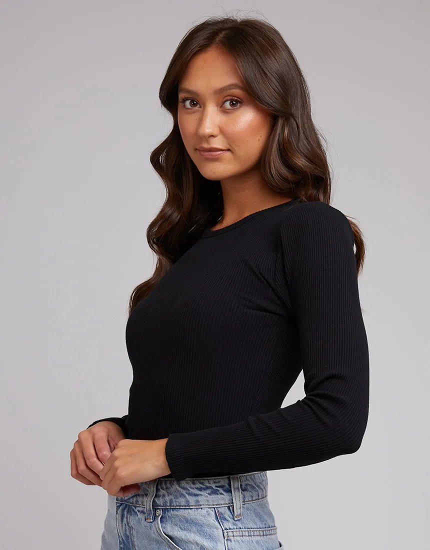 Silent Theory Rib Long Sleeve Black
