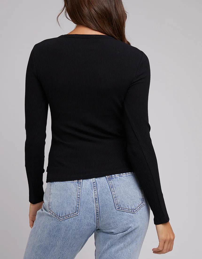 Silent Theory Rib Long Sleeve Black