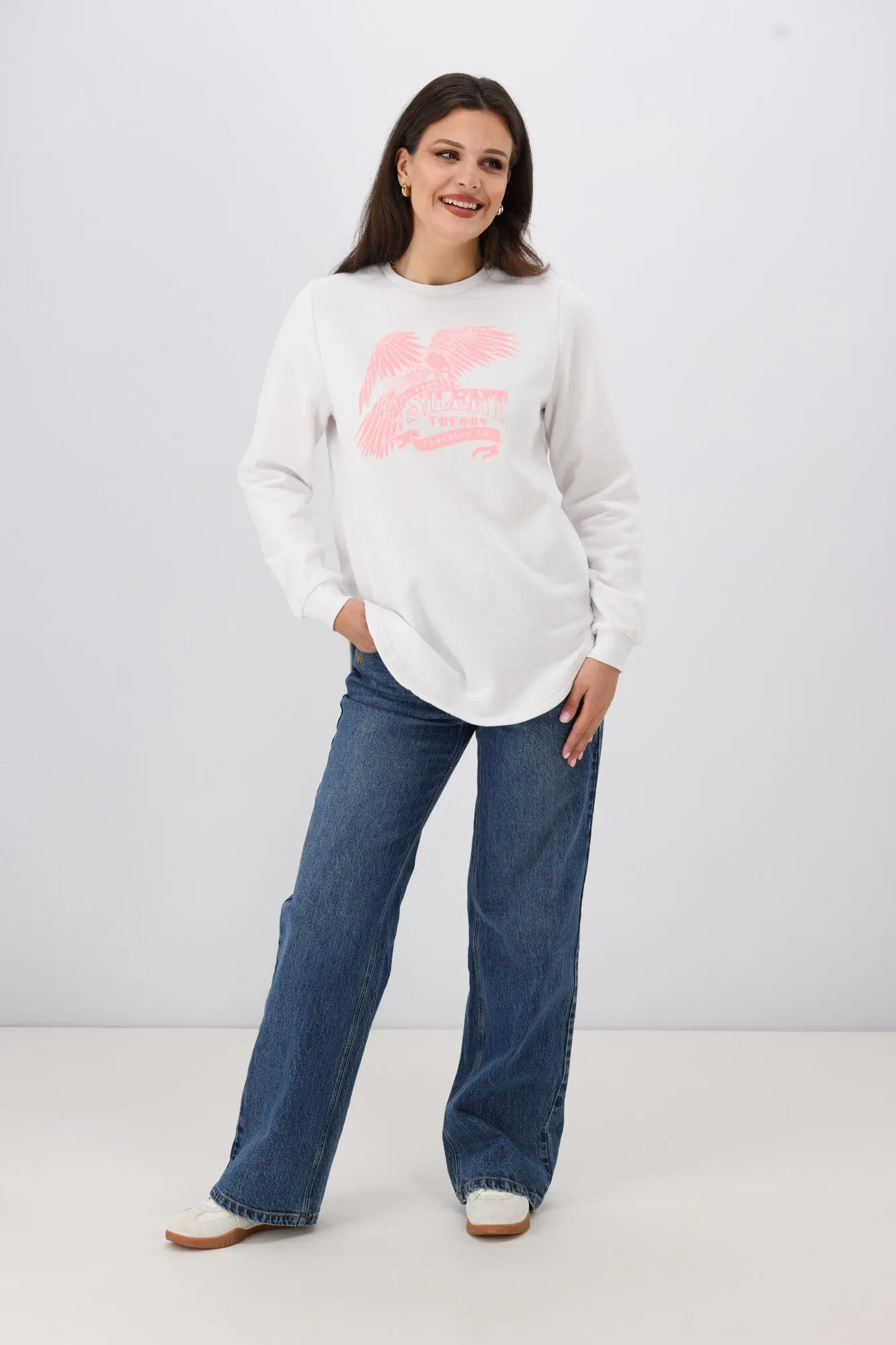 Silent Theory Take Off Crew White