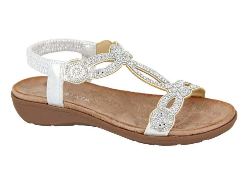 Silver Shimmer Ladies Sandal 'Giada'