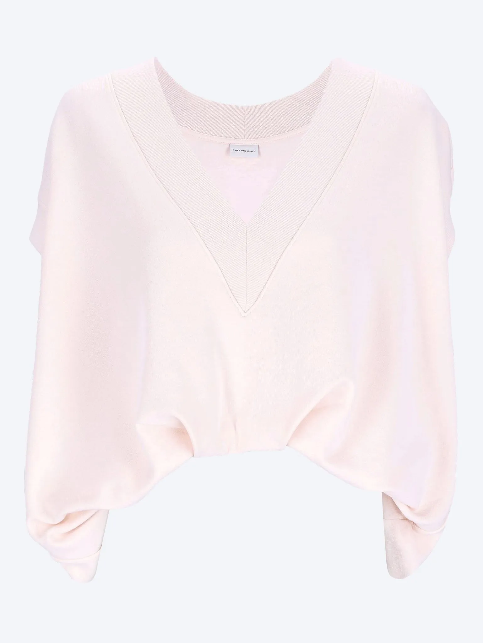 Sleeveless v-neck sweatshirt