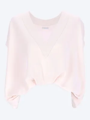 Sleeveless v-neck sweatshirt